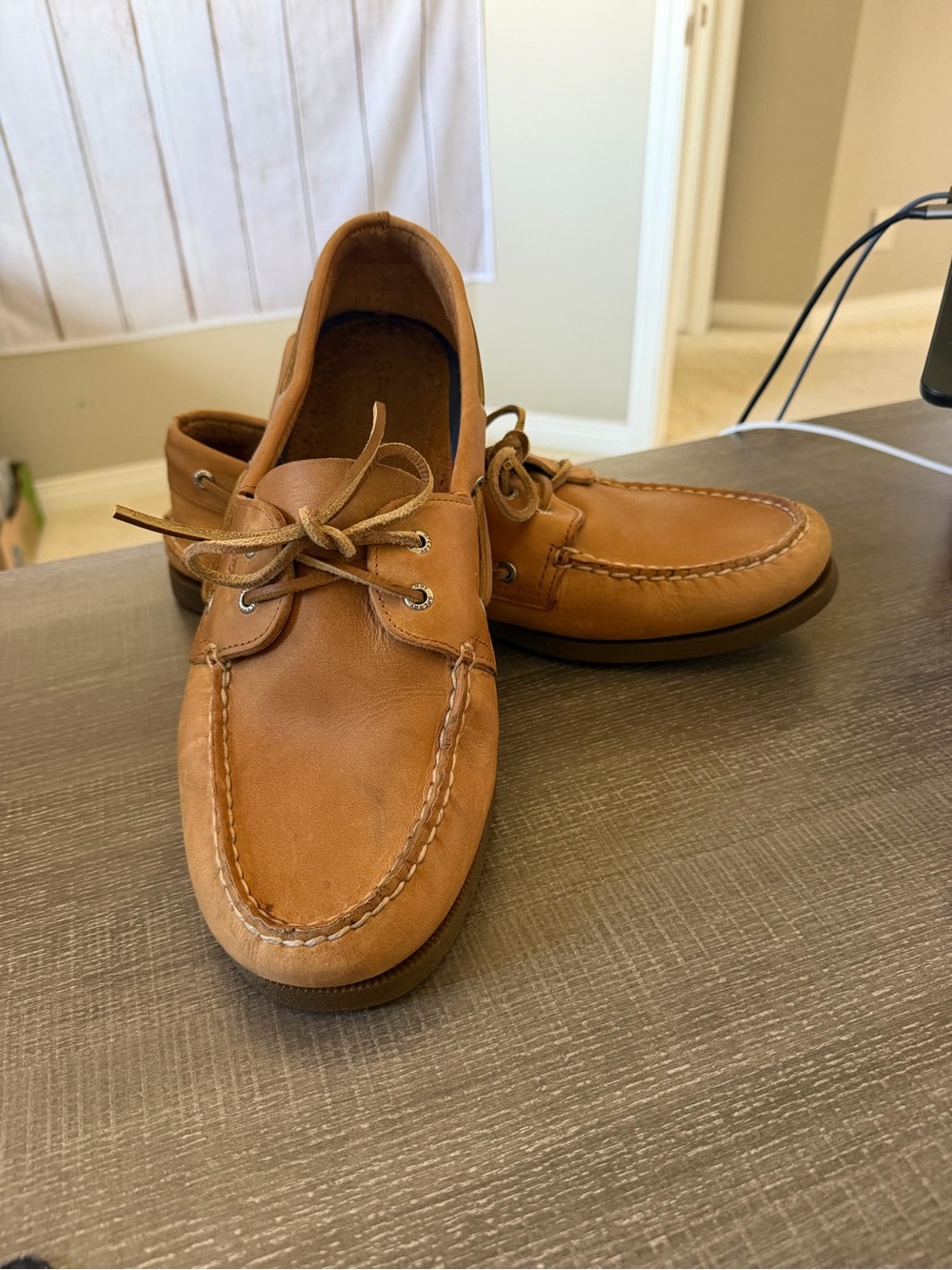 Sperry Men's Authentic Original 2-Eye Tan Leather Boat Shoes